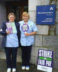 Home carers picket