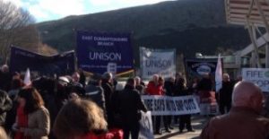 Banner at Scottish Parliament