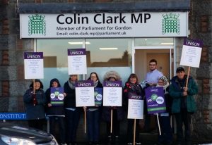 UNISON members call on local MPs to vote for a decent pay rise for public service workers