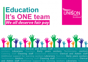 Education - it's one team. We all deserve fair pay