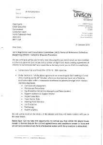 thumbnail of LETTER TO EDEL HARRIS 311018 ballot result on pay failure to agree acas invite
