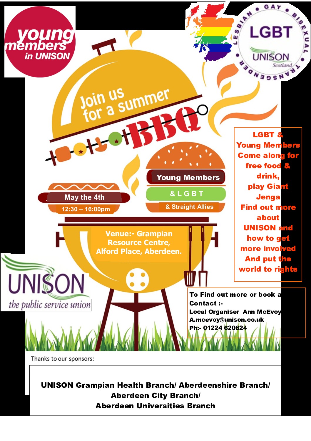 YM LGBT BBQ 2019 Aberdeenshire UNISON