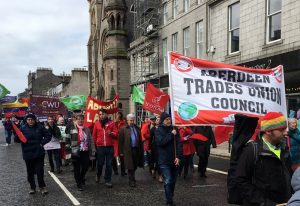 Branch joins May Day March and Rally in Aberdeen