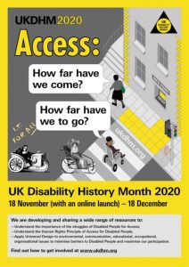 Join us to celebrate Disability History Month 18th November to 18th December