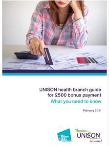 UNISON & CPAG information guide on £500 ‘bonus’ payment for health and social care workers
